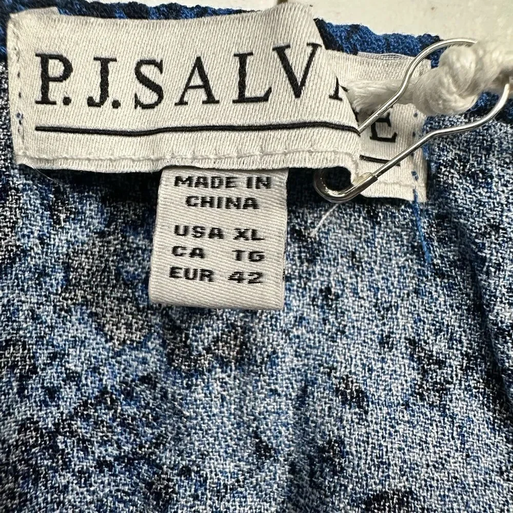 NWT PJ Salvage Women’s Blue/Black V Neck Cami Pajama Lounge Top - Size XL